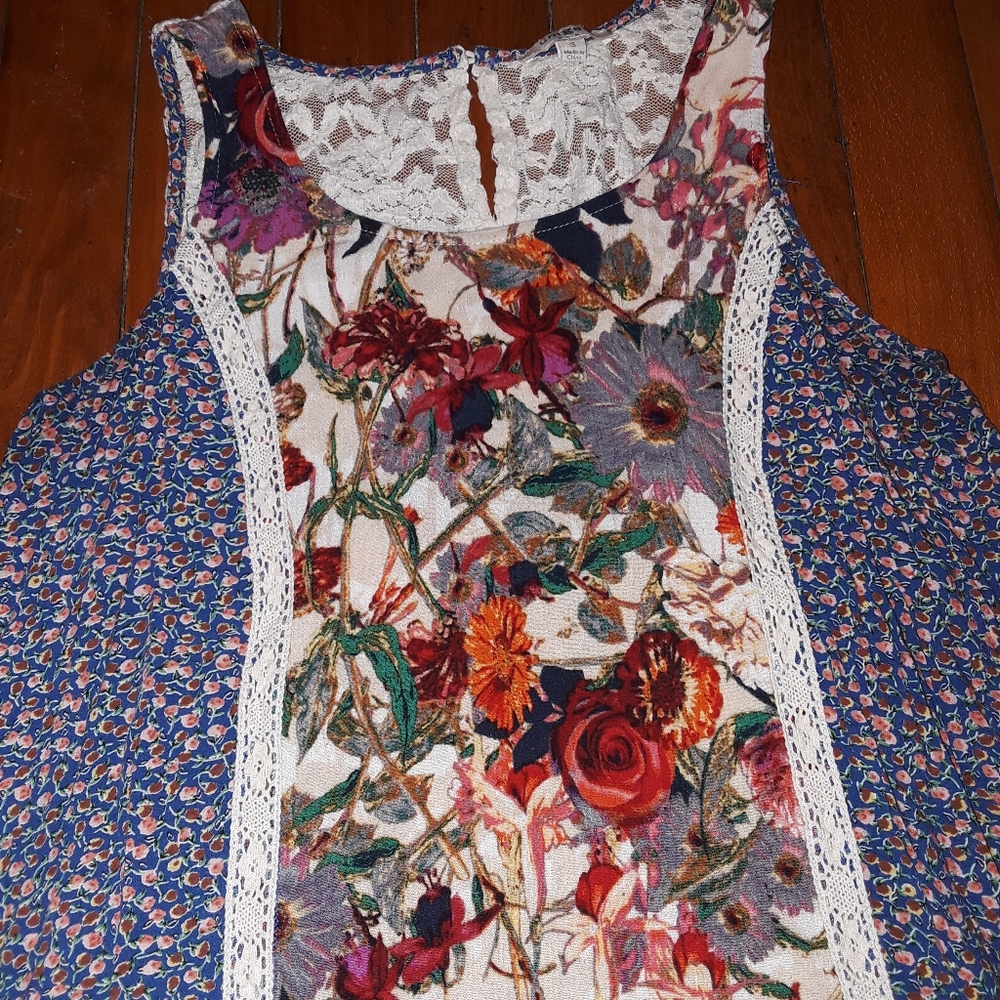 Umgee Peasant Boho Tunic Sleeveless Top